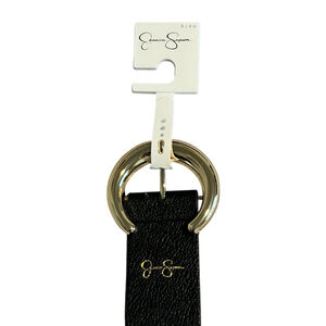 Jessica Simpson Belt Womens S 4-6 Black Faux Leather Gold Buckle $30 MSRP NWT